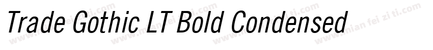 Trade Gothic LT Bold Condensed No字体转换